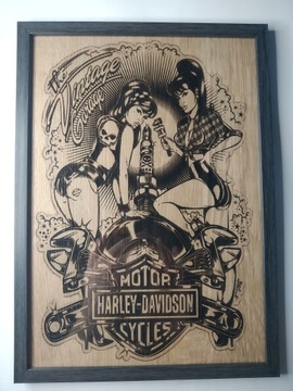 "Harley Davidson"-Obraz-Red Wood