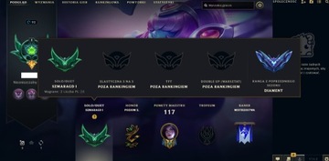 Konto League of Legends E1 58 bohaterów 33 skinów 