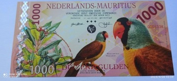 1000 guldenów 2016 Holenderski Mauritius
