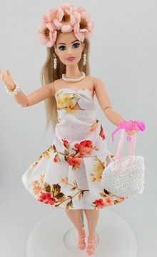 Sukienka ubranko dla lalek Barbie CURVY zest.11el