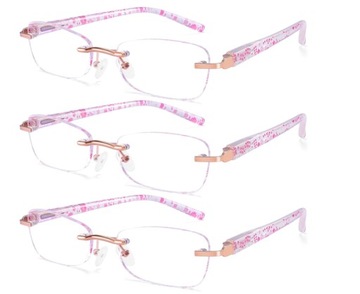 3 pack Damskie okulary do czytania + 2.00