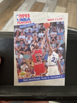 Unikat karta NBA Upper Deck 1993 NBA PLAYOFFS Michael Jordan nr 187