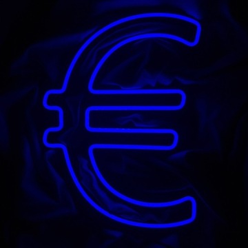 NEON EURO € KRYPTOWALUTY KANTOR lampa