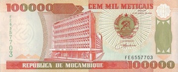 Mozambik - 100000 Meticais - 1993 - P139 - St.1