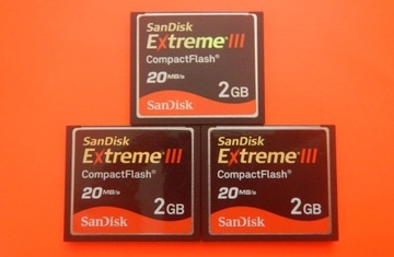 CompactFlash 2 GB ~~ SanDisk Extreme III ~~ 20MB/s