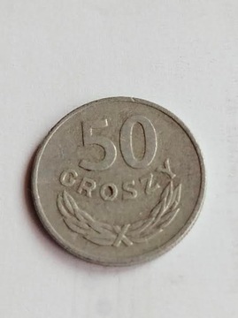 MONETA 50 GROSZY ALUMINIUM POLSKA 1977 ROK PRL