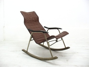 Fotel bujany w stylu Takeshi Nii design lata 70 