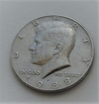 1/2 dolar 1988 P  half dollar Kennedy Stan!!!