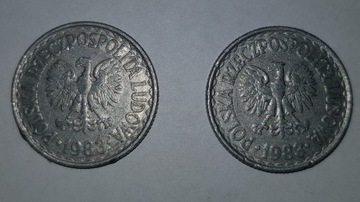 MONETA, POLSKA, 1 ZŁ, 1983