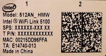 KARTA WIFI SIECIOWA INTEL 512AN_HMW LINK 5100