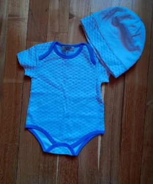 Armani baby body + czapeczka 68 cm