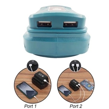 MAKITA USB adapter lampa 2usb powerbank latarka