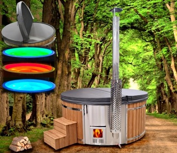 BALIA Ogrodowa Jacuzzi PIEC Hydromasaż 200cm LED