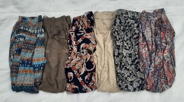 36/38 kolorowe letnie spodnie dla nastolatki 8 par 158/164 S/M
