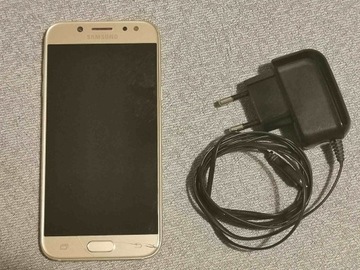 Samsung Galaxy J5 Duos z oryginalną ładowarką uszkodzony wyświetlacz