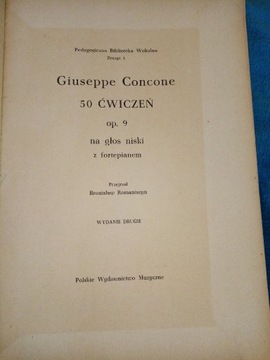 Ćwiczenia na głos niski G. Concone 1956 r.