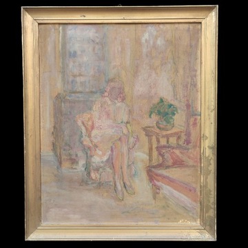 Obraz olejny Kobieta w salonie K. Kauzalowa 
