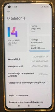 Idealny Xiaomi Mi 11 Midnight Grey 8/256GB 5G