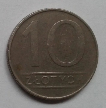 Moneta polska z okresu PRL 10 złotych z 1987 roku