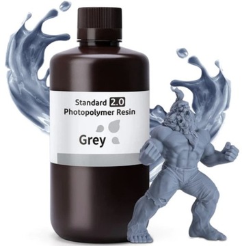 Żywica UV ELEGOO Standard 2.0 Grey Szary 1kg