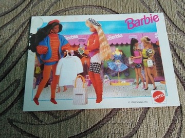 Barbie naklejka pocztówka retro vintage 