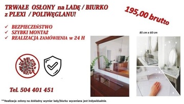 Szyby ochronne z plexi do SKLEPÓW, BIURA, 