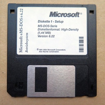 Microsoft MS-DOS 6.22 dyskietka instalacyjna 1