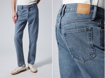 spodnie jeans męskie WEEKDAY W30 L34 BARREL