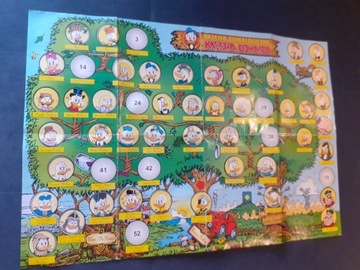 Plakat drzewo genealogiczne komiks kaczor donald