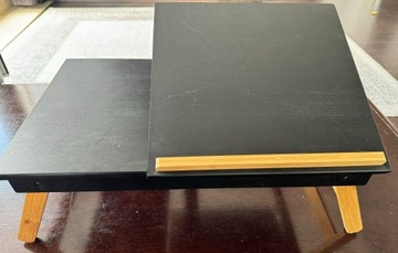 Drewniana solidna podkładka pod laptopa z regulacją