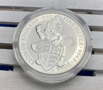 Bestie Królowej Lion of England 2016 2 oz 