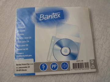 NOWE koszulki na płyty CD lub DVD - firmy BANTEX w
