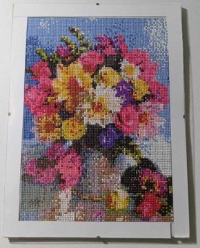 Obraz 5D kwiaty wykonany 