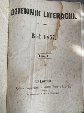 Dziennik Literacki T. 1857