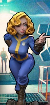 Figurka 3d, Model Vault Girl, Fallout + gratis