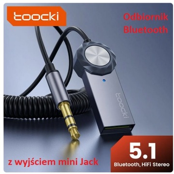 Odbiornik Bluetooth 5.1 z wyjściem audio mini Jack