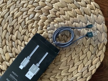 Rock kabel micro USB 1m nylonowy Tarnish 