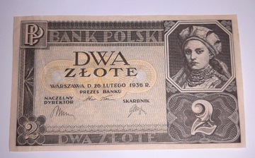 Banknot 2 złote 1936