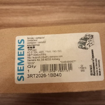 Stycznik mocy Siemens SIRIUS