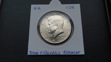 USA, Kennedy, Half Dollar Srebro1967, Ideał