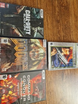 Gry PC doom, call of duty itd