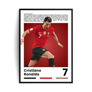 Plakat Cristiano Ronaldo w ramie, obraz A3 29,7x42