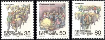 Znaczki ** Liechtenstein 1989 r. Jesień, rolnictwo