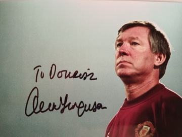 Alex Ferguson oryginalny autograf 