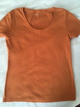 Next M koszulka bawełna ruda pomarańczowa