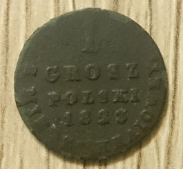 1 grosz 1823 z miedzi krajowej 