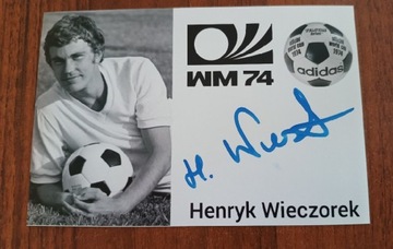 Henryk Wieczorek, autograf, reprezentacja Polski 