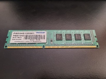 Pamięć RAM Patriot 1333MHz 4GB CL9