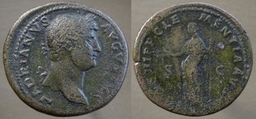 Rzym,Imperium,Hadrianus 117-138 n.e.braz,rzadki