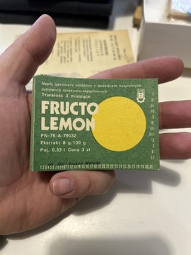 FRUCTO LEMON ETYKIETA 2 SZT - NAPÓJ GAZOWANY 